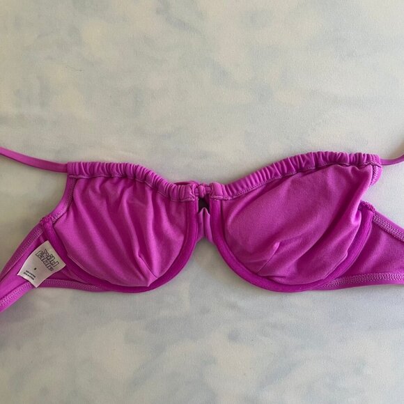 Wild Fable Purple Balconette Center Tie Bikini Swimsuit Top - Picture 4 of 6